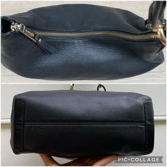 Michael Kors Isabella Black Leather Medium Shoulder Bag Purse - Picture 10 of 15